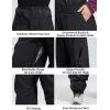 GSOU SNOW Womens Mens Snow Pants Baggy Snowboard Ski Pant Loose Waterproof Windproof Insulated(Black)