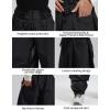 GSOU SNOW Womens Mens Snow Pants Baggy Snowboard Ski Pant Loose Waterproof Windproof Insulated(Black-1)