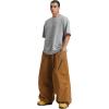 GSOU SNOW Womens Mens Snow Pants Baggy Snowboard Ski Pant Loose Waterproof Windproof Insulated(Coffee)