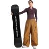 GSOU SNOW Womens Mens Snow Pants Baggy Snowboard Ski Pant Loose Waterproof Windproof Insulated(Coffee)
