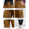 GSOU SNOW Womens Mens Snow Pants Baggy Snowboard Ski Pant Loose Waterproof Windproof Insulated(Coffee)