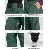 GSOU SNOW Womens Mens Snow Pants Baggy Snowboard Ski Pant Loose Waterproof Windproof Insulated(Green)