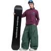 GSOU SNOW Womens Mens Snow Pants Baggy Snowboard Ski Pant Loose Waterproof Windproof Insulated(Green)