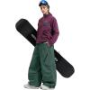 GSOU SNOW Womens Mens Snow Pants Baggy Snowboard Ski Pant Loose Waterproof Windproof Insulated(Green)