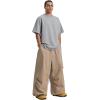 GSOU SNOW Womens Mens Snow Pants Baggy Snowboard Ski Pant Loose Waterproof Windproof Insulated(Khaki)