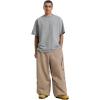 GSOU SNOW Womens Mens Snow Pants Baggy Snowboard Ski Pant Loose Waterproof Windproof Insulated(Khaki)