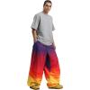 GSOU SNOW Womens Mens Snow Pants Baggy Snowboard Ski Pant Loose Waterproof Windproof Insulated(Red Yellow)