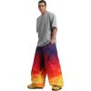 GSOU SNOW Womens Mens Snow Pants Baggy Snowboard Ski Pant Loose Waterproof Windproof Insulated(Red Yellow)