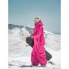 GSOU SNOW Womens Mens Snow Pants Baggy Snowboard Ski Pant Loose Waterproof Windproof Insulated(Rose Red)