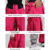 GSOU SNOW Womens Mens Snow Pants Baggy Snowboard Ski Pant Loose Waterproof Windproof Insulated(Rose Red-1)