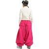 GSOU SNOW Womens Mens Snow Pants Baggy Snowboard Ski Pant Loose Waterproof Windproof Insulated(Rose Red-1)