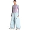 GSOU SNOW Womens Mens Snow Pants Baggy Snowboard Ski Pant Loose Waterproof Windproof Insulated(Sky Blue)