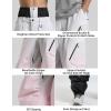 GSOU SNOW Womens Mens Snow Pants Baggy Snowboard Ski Pant Loose Waterproof Windproof Insulated(White Pink)