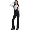 GSOU SNOW Womens Ski Bibs Snow Pants Snowboard Slim Overalls Insulated Waterproof Windproof Warm Winter(Black)