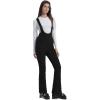 GSOU SNOW Womens Ski Bibs Snow Pants Snowboard Slim Overalls Insulated Waterproof Windproof Warm Winter(Black)