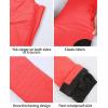 GSOU SNOW Womens Ski Bibs Snow Pants Snowboard Slim Overalls Insulated Waterproof Windproof Warm Winter(Orange Red)