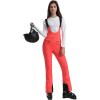 GSOU SNOW Womens Ski Bibs Snow Pants Snowboard Slim Overalls Insulated Waterproof Windproof Warm Winter(Orange Red)