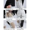 GSOU SNOW Womens Ski Bibs Snowboard Bibs Pants Snow Overalls Waterproof Windproof Winter Outdoor Sports Insulated Warm(Beige & White)