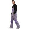 GSOU SNOW Womens Ski Bibs Snowboard Bibs Pants Snow Overalls Waterproof Windproof Winter Outdoor Sports Insulated Warm(Dark & Light Purple)
