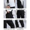 GSOU SNOW Womens Ski Bibs Snowboard Bibs Pants Snow Overalls Waterproof Windproof Winter Outdoor Sports Insulated Warm(Dark Black)