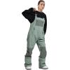 GSOU SNOW Womens Ski Bibs Snowboard Bibs Pants Snow Overalls Waterproof Windproof Winter Outdoor Sports Insulated Warm(Green & Dark Green)