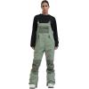 GSOU SNOW Womens Ski Bibs Snowboard Bibs Pants Snow Overalls Waterproof Windproof Winter Outdoor Sports Insulated Warm(Green & Dark Green)