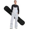 GSOU SNOW Womens Ski Bibs Snowboard Bibs Pants Snow Overalls Waterproof Windproof Winter Outdoor Sports Insulated Warm(Light Grey)