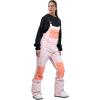 GSOU SNOW Womens Ski Bibs Snowboard Bibs Pants Snow Overalls Waterproof Windproof Winter Outdoor Sports Insulated Warm(Pink & Orange)