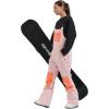 GSOU SNOW Womens Ski Bibs Snowboard Bibs Pants Snow Overalls Waterproof Windproof Winter Outdoor Sports Insulated Warm(Pink & Orange)