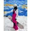 GSOU SNOW Womens Ski Bibs Snowboard Bibs Pants Snow Overalls Waterproof Windproof Winter Outdoor Sports Insulated Warm(Rose & Black)