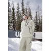 GSOU SNOW Women’s Ski Jacket and Pants Set Baggy Snowboard Jacket Snow Suit Waterproof Windproof Hooded Coat(Beige)