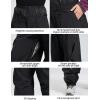 GSOU SNOW Women’s Ski Jacket and Pants Set Baggy Snowboard Jacket Snow Suit Waterproof Windproof Hooded Coat(Black)