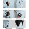 GSOU SNOW Women’s Ski Jacket and Pants Set Baggy Snowboard Jacket Snow Suit Waterproof Windproof Hooded Coat(Blue)