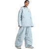 GSOU SNOW Women’s Ski Jacket and Pants Set Baggy Snowboard Jacket Snow Suit Waterproof Windproof Hooded Coat(Blue)