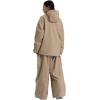 GSOU SNOW Women’s Ski Jacket and Pants Set Baggy Snowboard Jacket Snow Suit Waterproof Windproof Hooded Coat(Caramel-1)