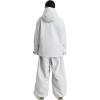 GSOU SNOW Women’s Ski Jacket and Pants Set Baggy Snowboard Jacket Snow Suit Waterproof Windproof Hooded Coat(Grey)