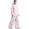 GSOU SNOW Women’s Ski Jacket and Pants Set Baggy Snowboard Jacket Snow Suit Waterproof Windproof Hooded Coat(Pink)