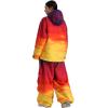 GSOU SNOW Women’s Ski Jacket and Pants Set Baggy Snowboard Jacket Snow Suit Waterproof Windproof Hooded Coat(Yellow)