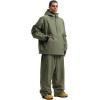 GSOU SNOW Womens Ski Jacket and Pants Set Snowsuit Snow Coat Waterproof Windproof Ski Suit Warm for Winter(Army Green-5)