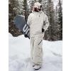 GSOU SNOW Womens Ski Jacket and Pants Set Snowsuit Snow Coat Waterproof Windproof Ski Suit Warm for Winter(Beige)