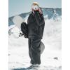 GSOU SNOW Womens Ski Jacket and Pants Set Snowsuit Snow Coat Waterproof Windproof Ski Suit Warm for Winter(Black)