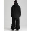 GSOU SNOW Womens Ski Jacket and Pants Set Snowsuit Snow Coat Waterproof Windproof Ski Suit Warm for Winter(Black)