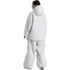 GSOU SNOW Womens Ski Jacket and Pants Set Snowsuit Snow Coat Waterproof Windproof Ski Suit Warm for Winter(Grey)