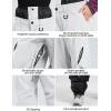 GSOU SNOW Womens Ski Jacket and Pants Set Snowsuit Snow Coat Waterproof Windproof Ski Suit Warm for Winter(Grey)