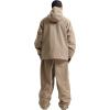 GSOU SNOW Womens Ski Jacket and Pants Set Snowsuit Snow Coat Waterproof Windproof Ski Suit Warm for Winter(Khaki-5)