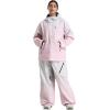 GSOU SNOW Womens Ski Jacket and Pants Set Snowsuit Snow Coat Waterproof Windproof Ski Suit Warm for Winter(Pink)