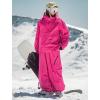GSOU SNOW Womens Ski Jacket and Pants Set Snowsuit Snow Coat Waterproof Windproof Ski Suit Warm for Winter(Rose)