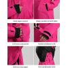 GSOU SNOW Womens Ski Jacket and Pants Set Snowsuit Snow Coat Waterproof Windproof Ski Suit Warm for Winter(Rose)