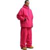 GSOU SNOW Womens Ski Jacket and Pants Set Snowsuit Snow Coat Waterproof Windproof Ski Suit Warm for Winter(Rose-5)