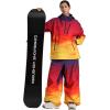 GSOU SNOW Womens Ski Jacket and Pants Set Snowsuit Snow Coat Waterproof Windproof Ski Suit Warm for Winter(Yellow&red)
